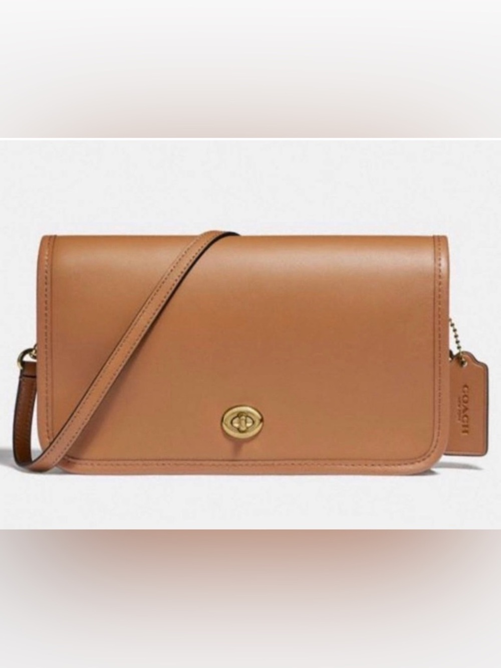 NWT Coach Dinky Smooth Leather Crossbody in Tan small